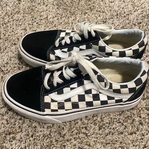 Black and white checkered vans